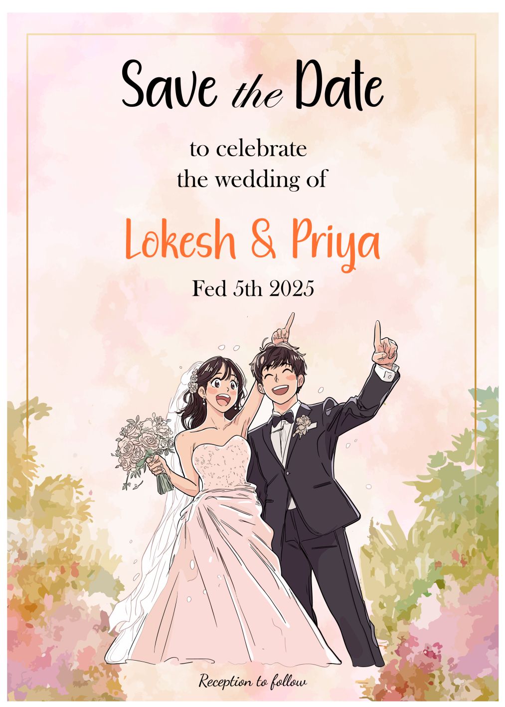 bảng tên đám cưới mẫu 618