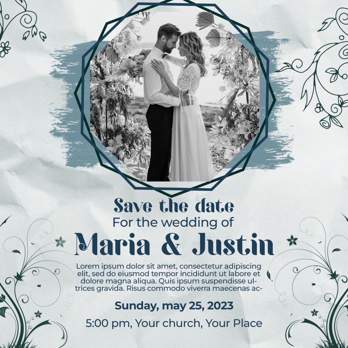 bảng tên đám cưới mẫu 637