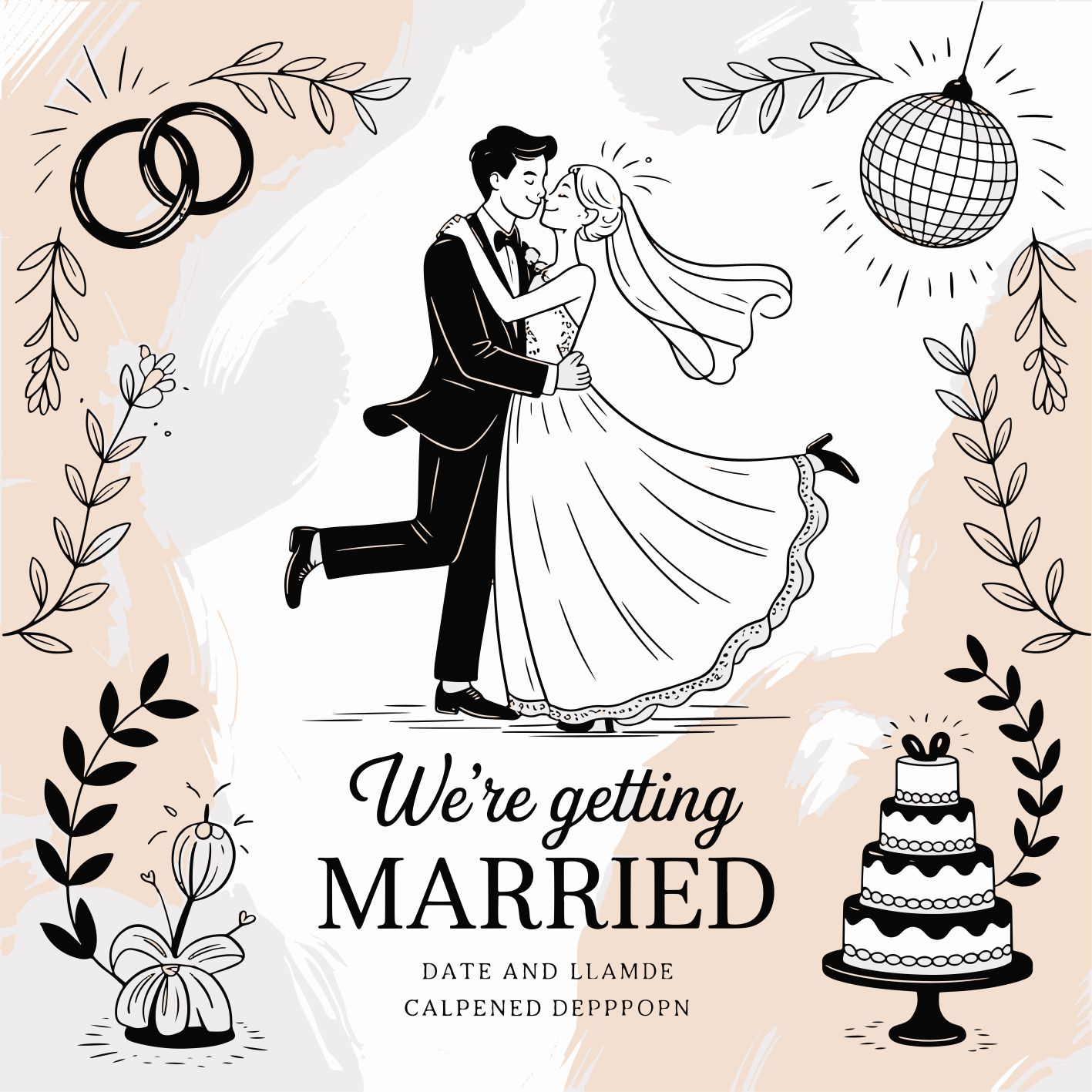 bảng tên đám cưới mẫu 643