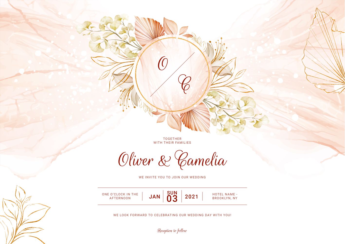 bảng tên đám cưới mẫu 650