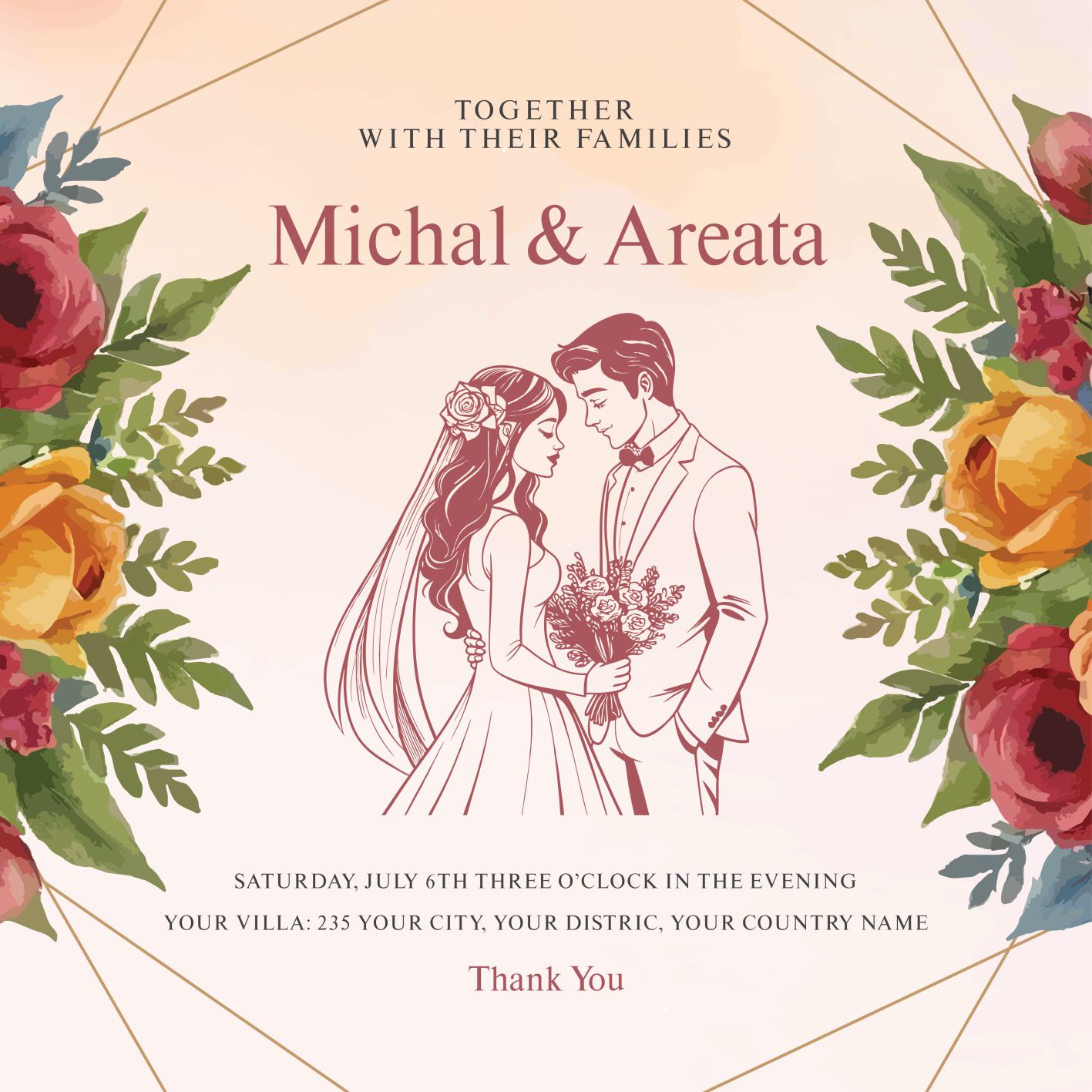 bảng tên đám cưới mẫu 668