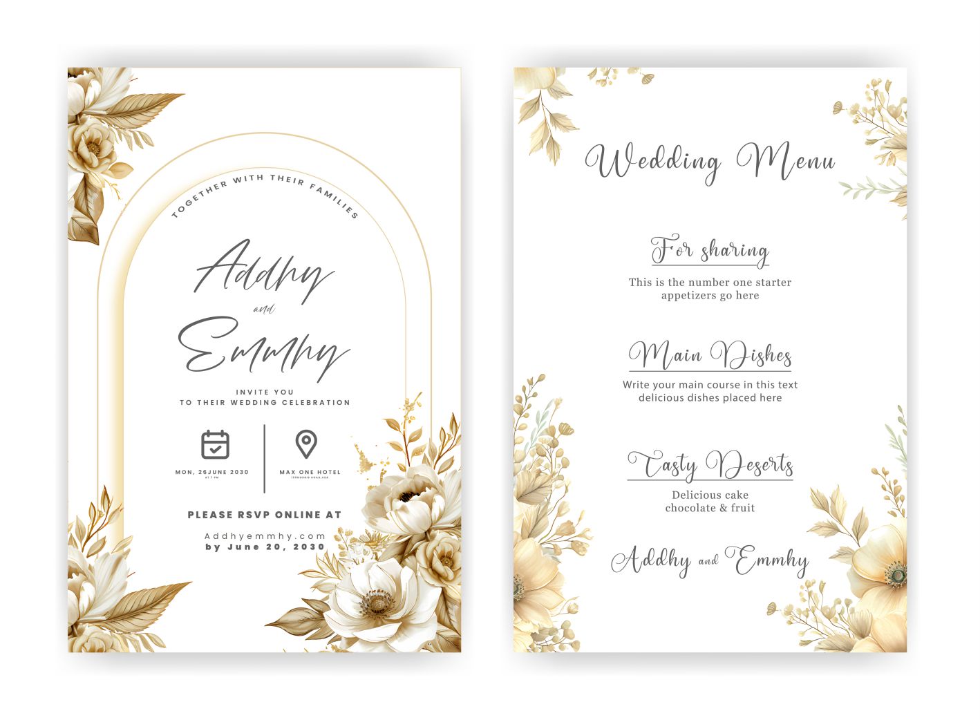 bảng tên đám cưới mẫu 679