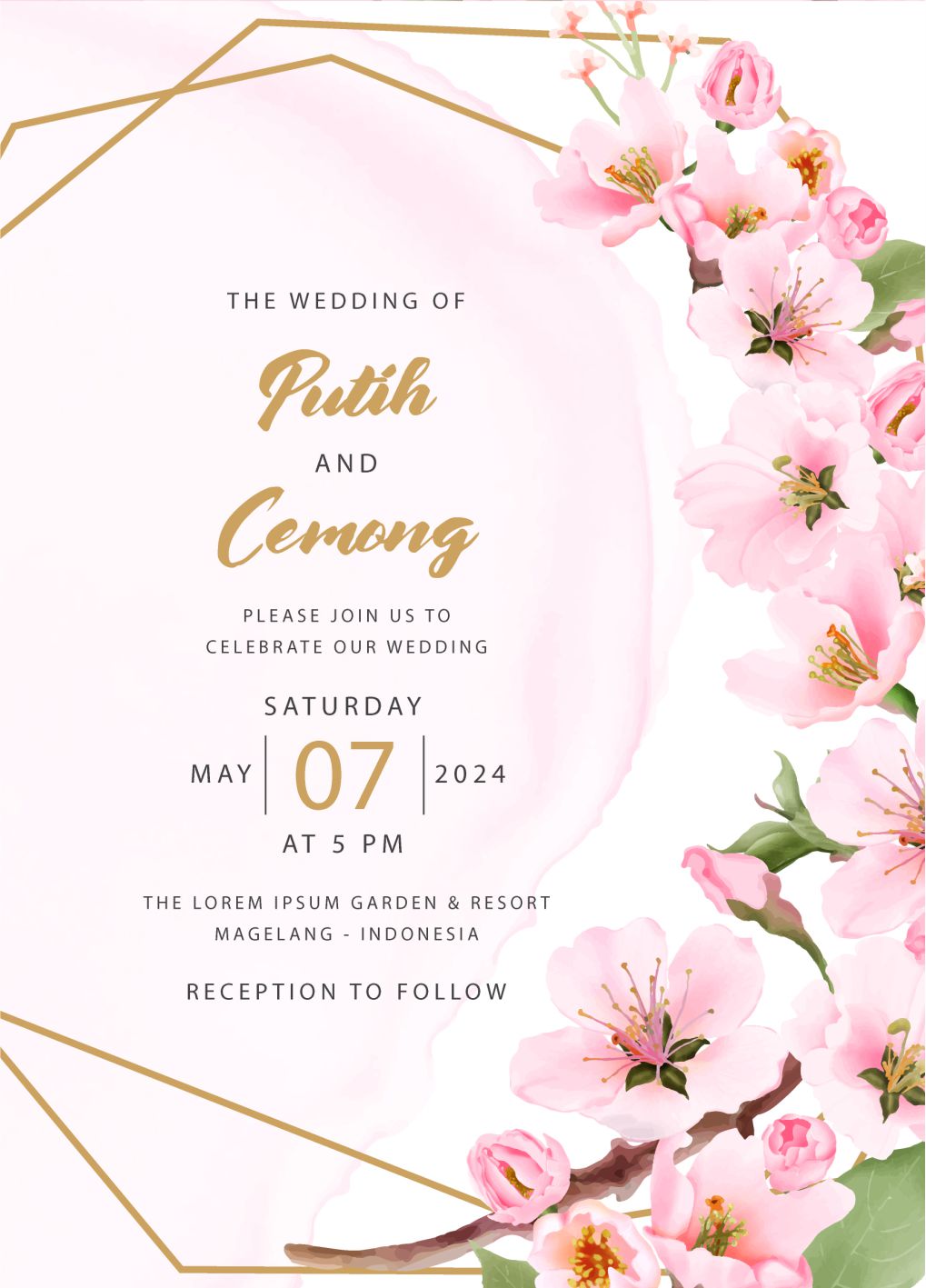 bảng tên đám cưới mẫu 694