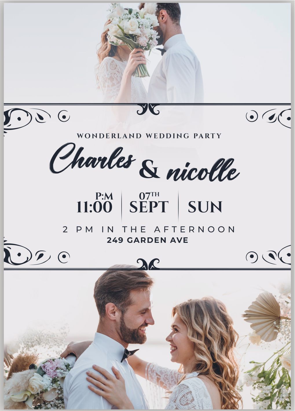 bảng tên đám cưới mẫu 719