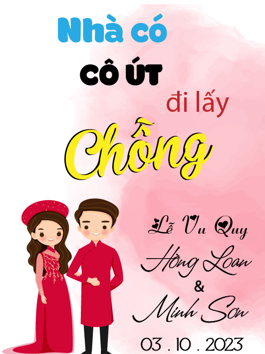 bảng tên đám cưới mẫu 757