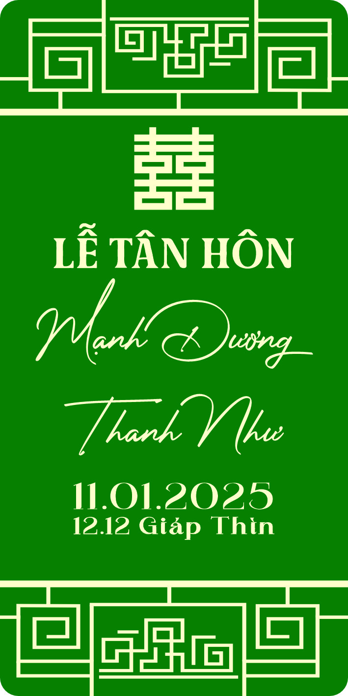 bảng tên đám cưới mẫu 762