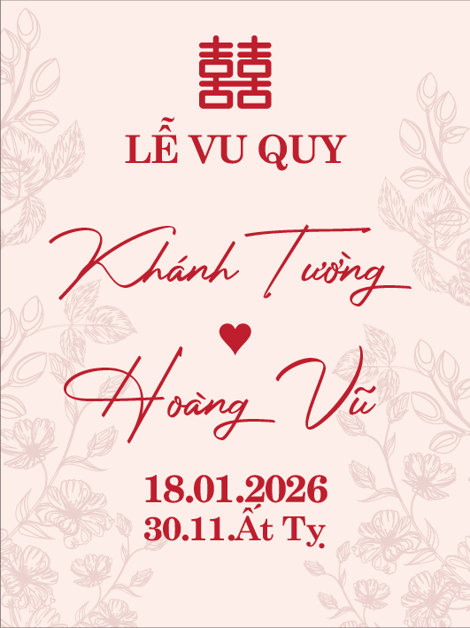 bảng tên đám cưới mẫu 765