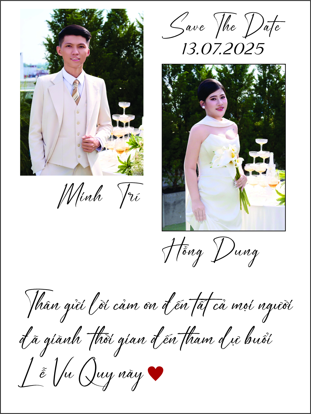 bảng tên đám cưới mẫu 767