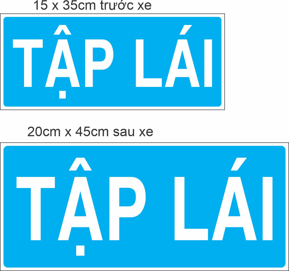 decal xe tập lái phản quang mỹ
