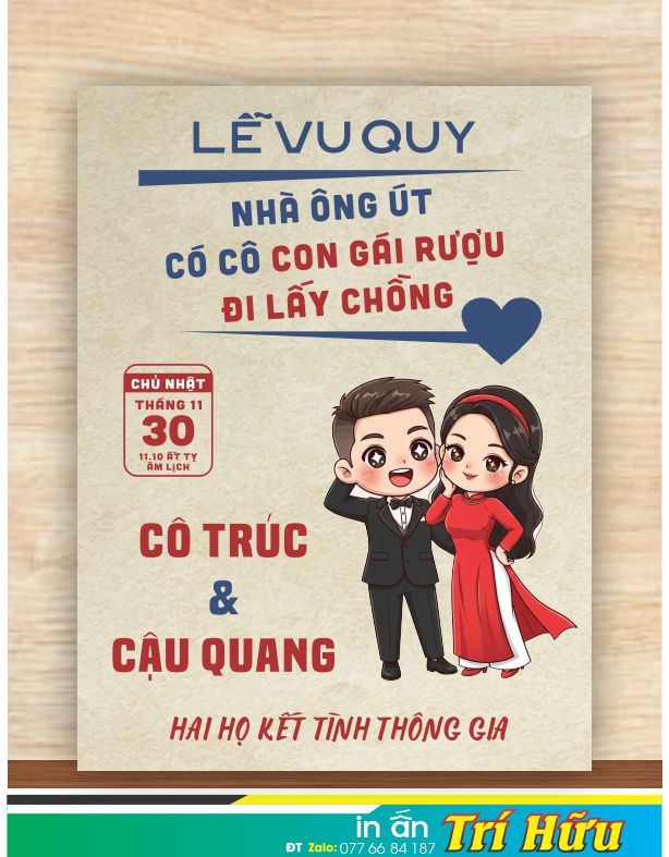 bảng tên đám cưới mẫu 101