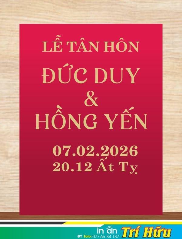 bảng tên đám cưới mẫu 102