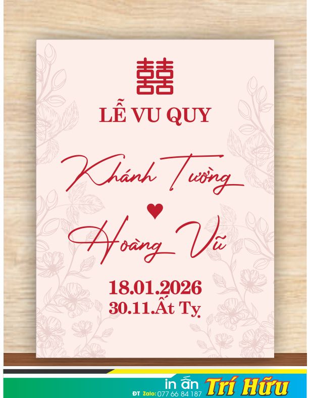 bảng tên đám cưới mẫu 119