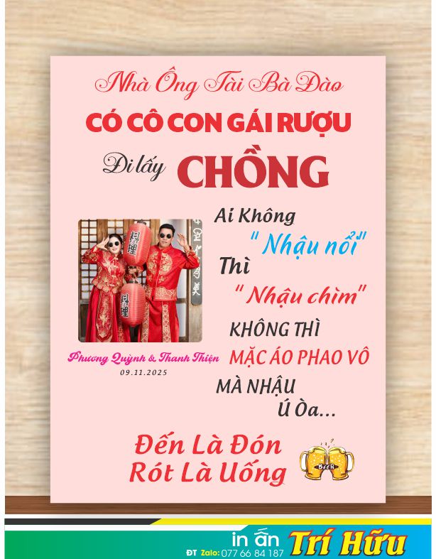 bảng tên đám cưới mẫu 121
