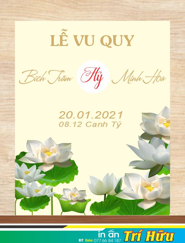 bảng tên đám cưới mẫu 15