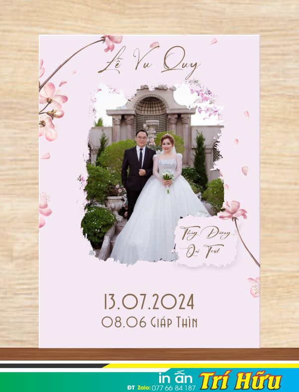 bảng tên đám cưới mẫu 17