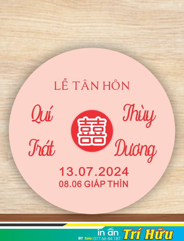 bảng tên đám cưới mẫu 18