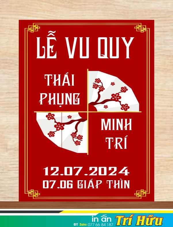 bảng tên đám cưới mẫu 19