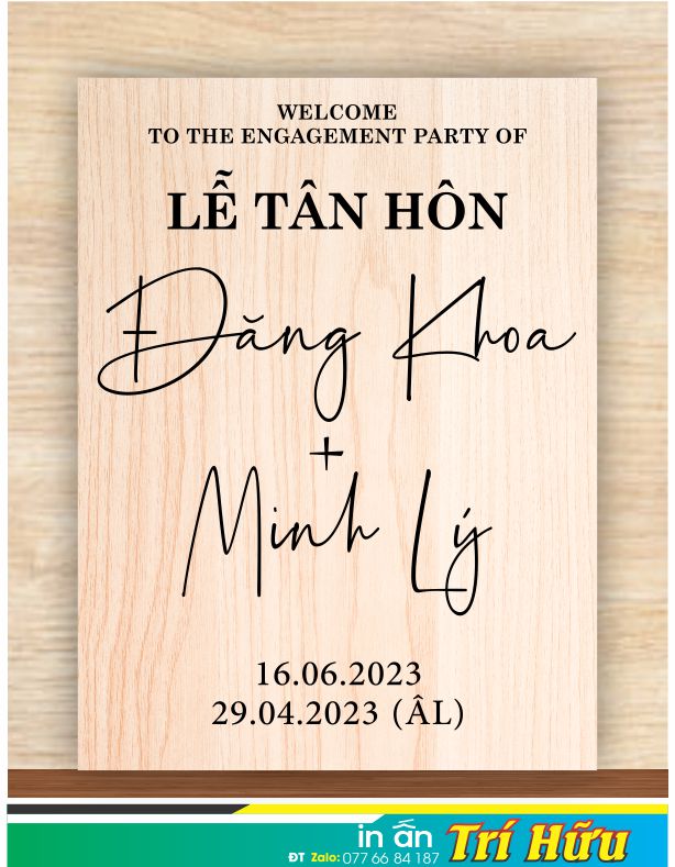 bảng tên đám cưới mẫu 20