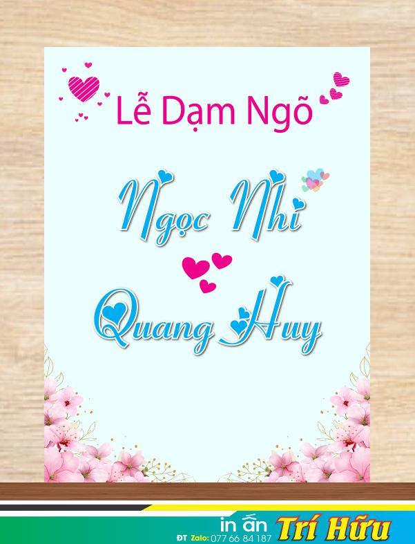 bảng tên đám cưới mẫu 21