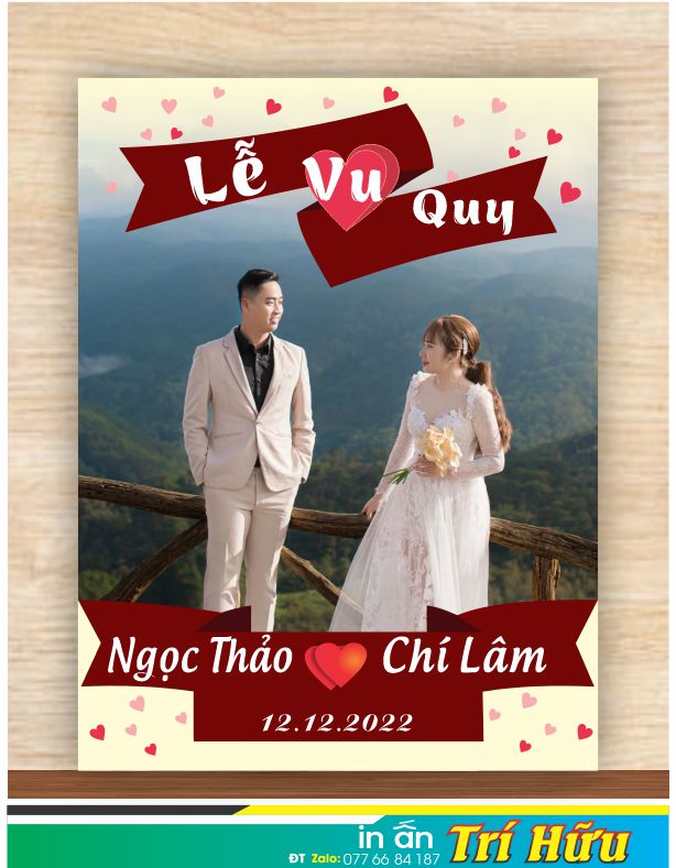 bảng tên đám cưới mẫu 23