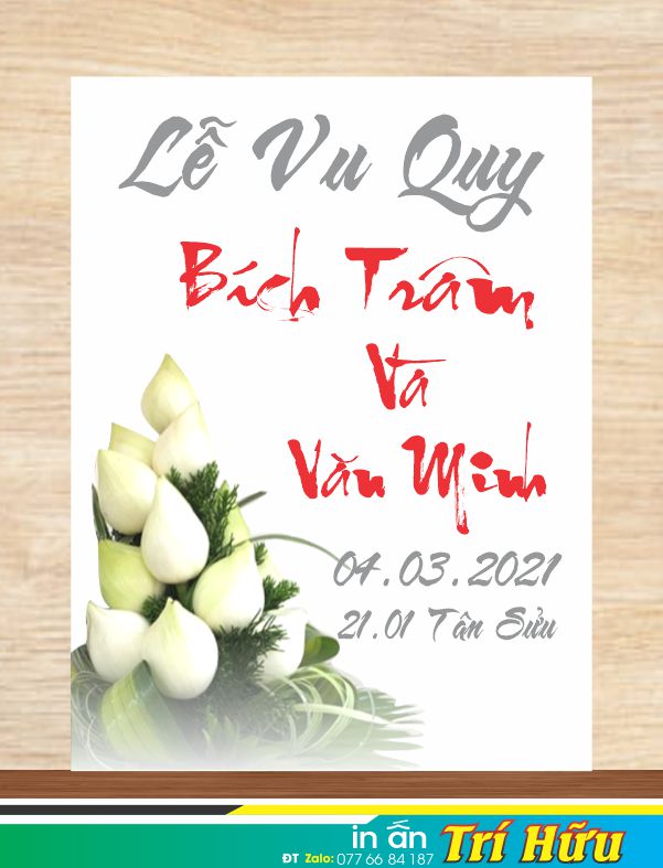 bảng tên đám cưới mẫu 30