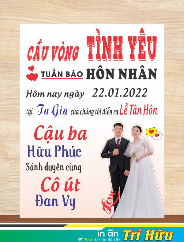 bảng tên đám cưới mẫu 34