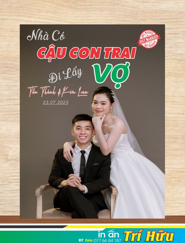 bảng tên đám cưới mẫu 35