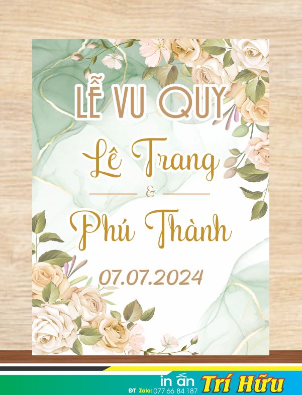 bảng tên đám cưới mẫu 41