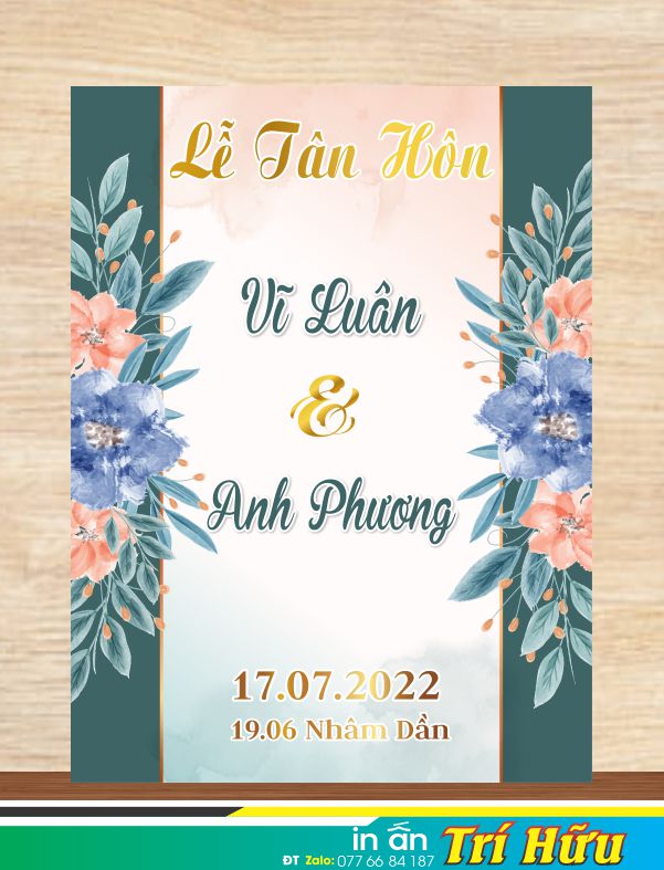 bảng tên đám cưới mẫu 42