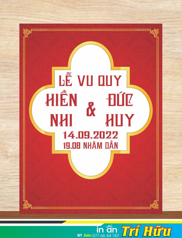 bảng tên đám cưới mẫu 46