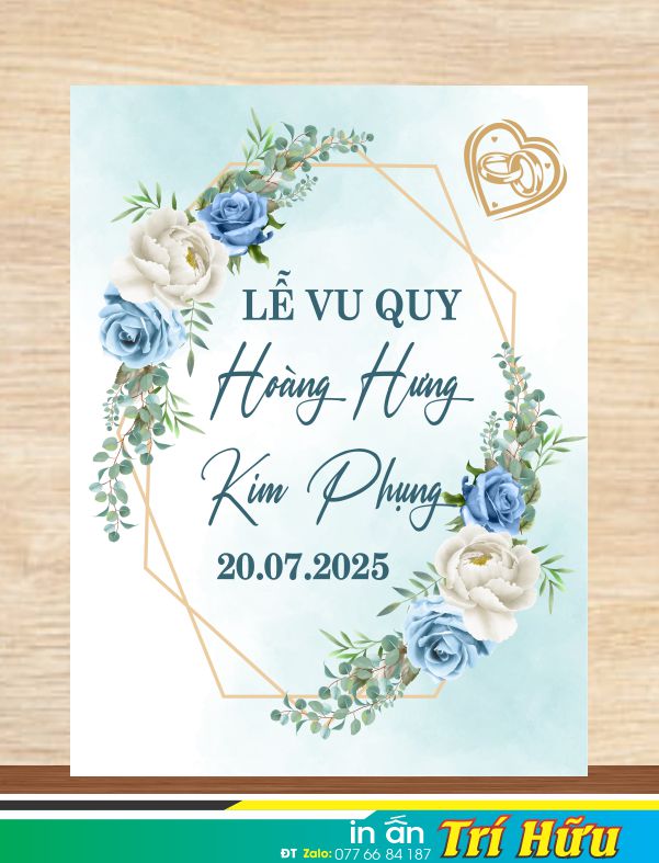 bảng tên đám cưới mẫu 49