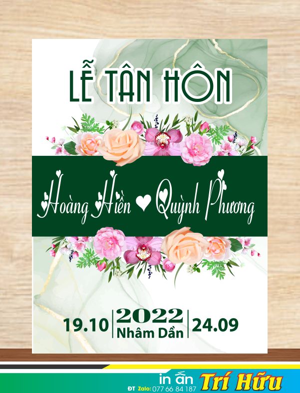 bảng tên đám cưới mẫu 53