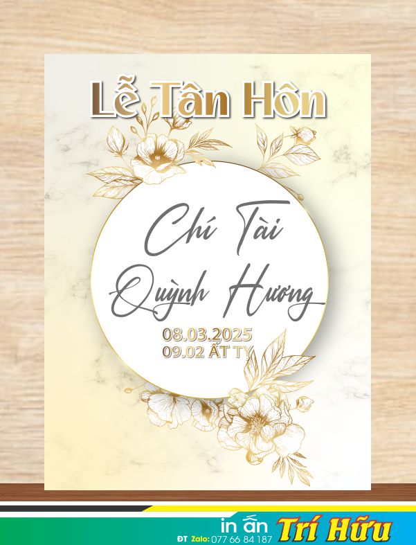 bảng tên đám cưới mẫu 56