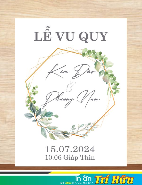 bảng tên đám cưới mẫu 60
