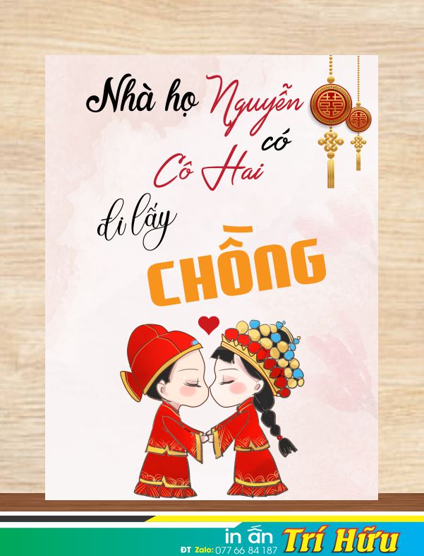 bảng tên đám cưới mẫu 61