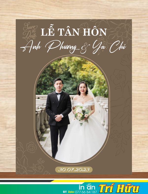 bảng tên đám cưới mẫu 72