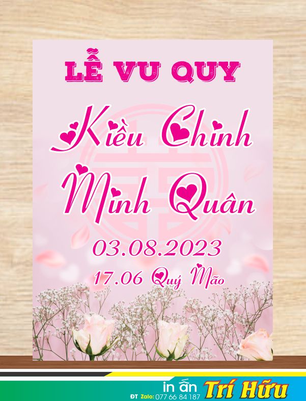bảng tên đám cưới mẫu 73