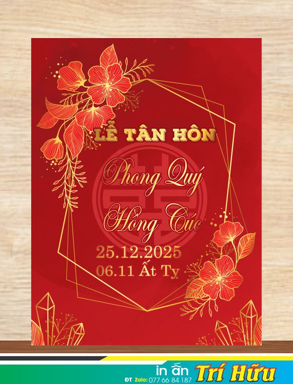 bảng tên đám cưới mẫu 74
