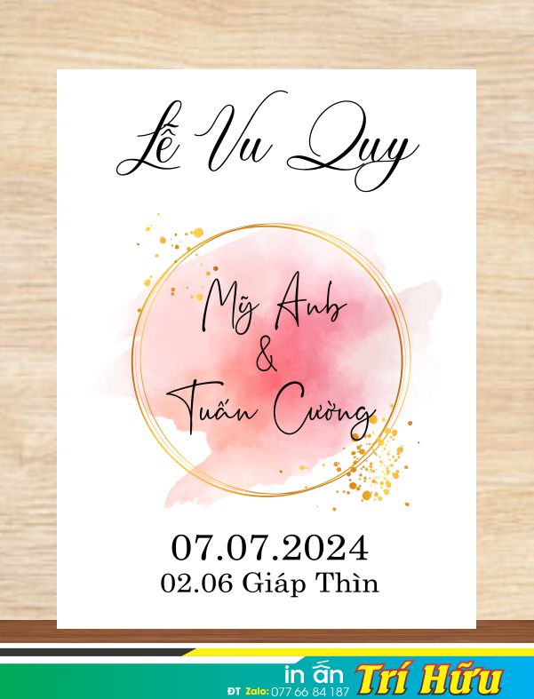 bảng tên đám cưới mẫu 76