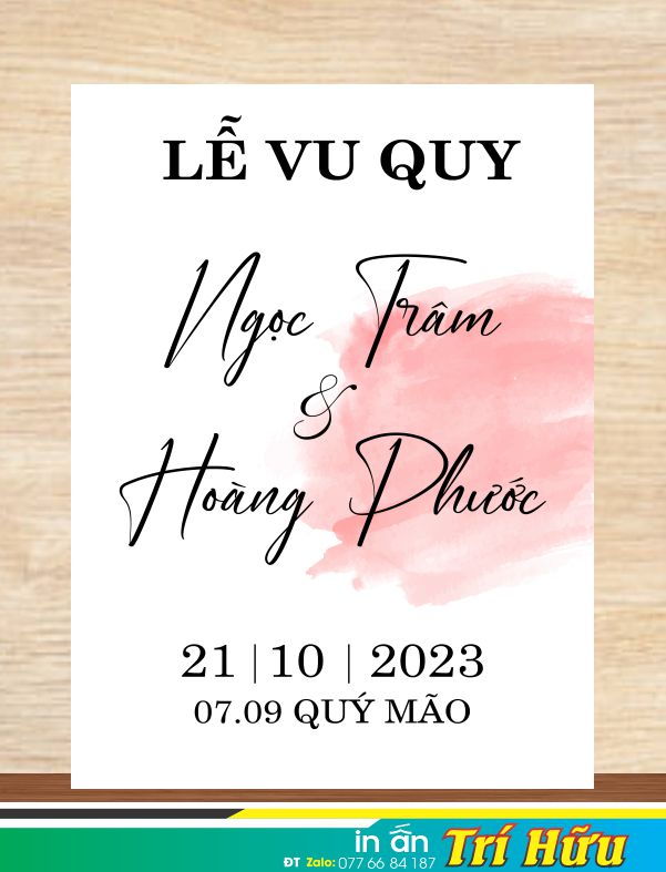 bảng tên đám cưới mẫu 79