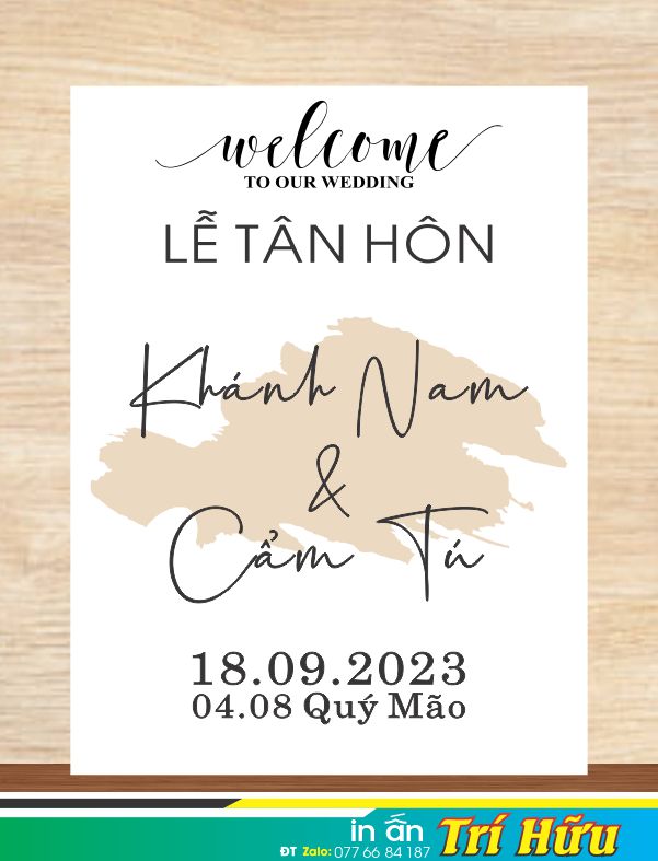 bảng tên đám cưới mẫu 80
