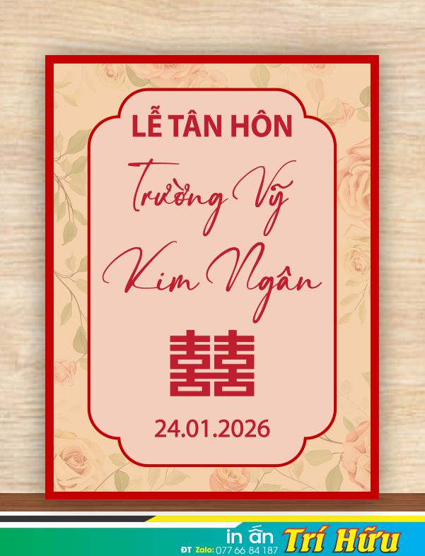 bảng tên đám cưới mẫu 83