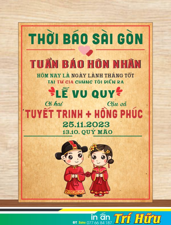 bảng tên đám cưới mẫu 86
