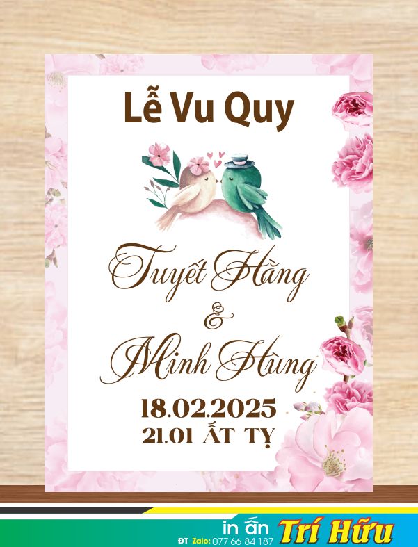 bảng tên đám cưới mẫu 87