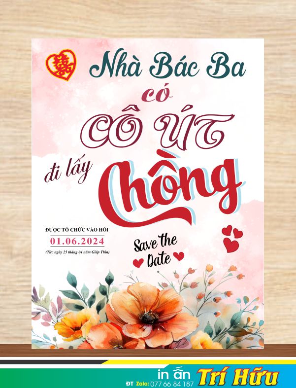 bảng tên đám cưới mẫu 88