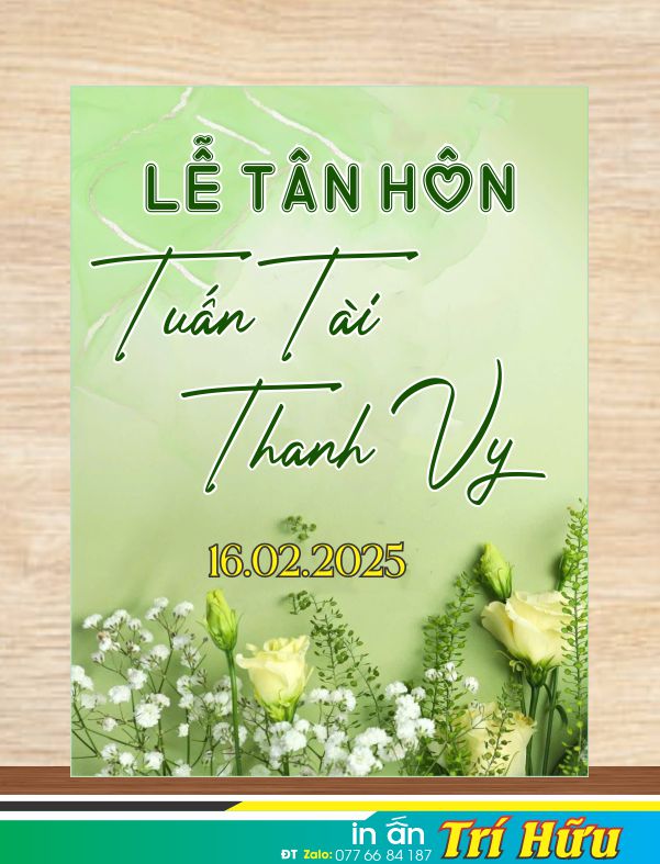 bảng tên đám cưới mẫu 96