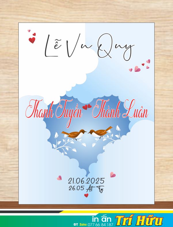 bảng tên đám cưới mẫu 99